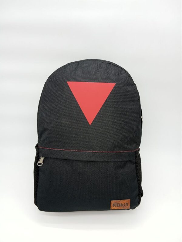 Backpack with Red Arrow